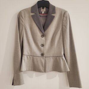 TRISTAN Women's Tailored Cropped Ruffled Blazer Jacket Buttery Soft Viscose